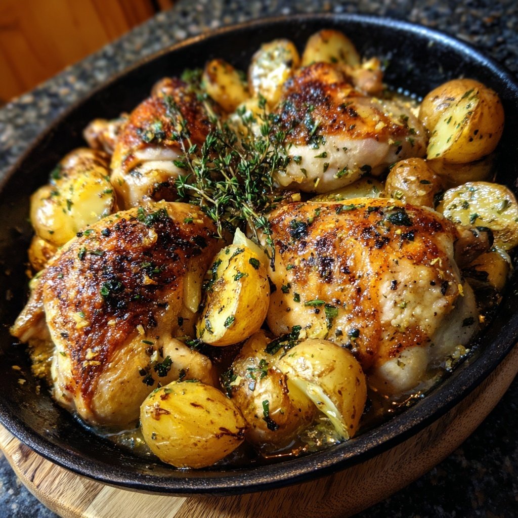 One Pan Lemon Chicken And Potatoes
