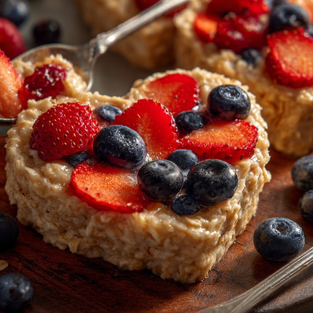 Valentine Breakfast Almond Berry Oatmeal
