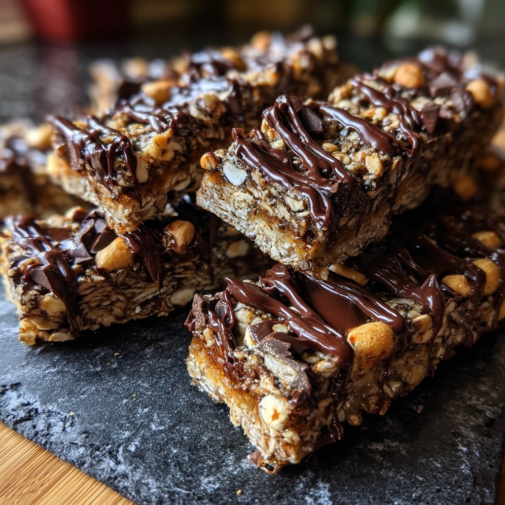 Chocolate Hazelnut Oat Bars