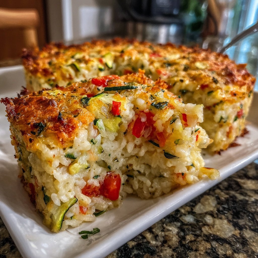 Baked Zucchini Tomato Rice Bake