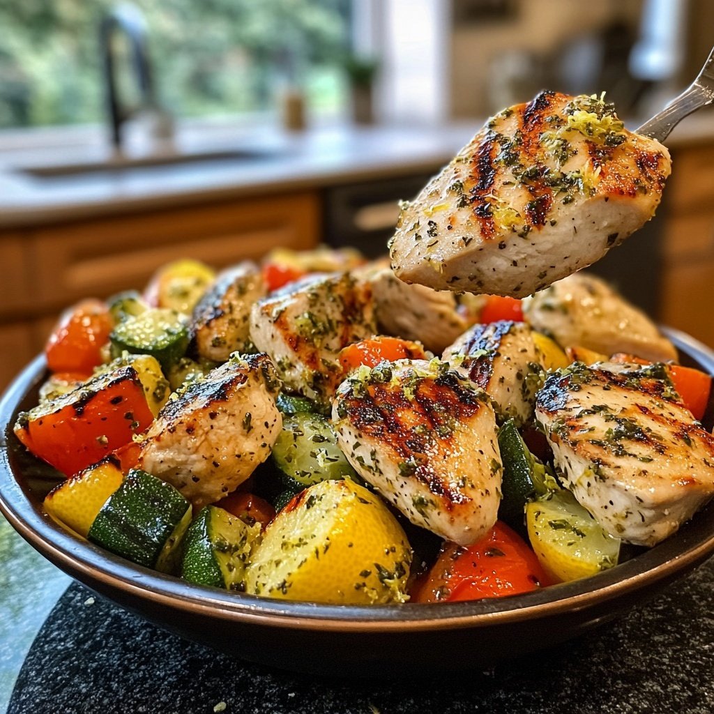 Grilled Lemon Herb Chicken Bowl