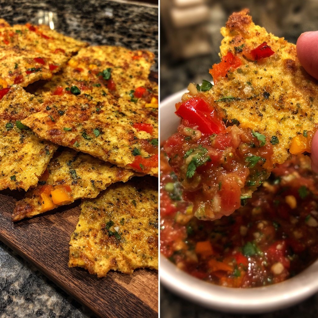 Super Bowl Crispy Veggie Flatbread Chips