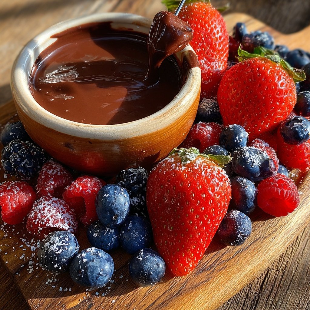 Chocolate Fondue with Fresh Berries
